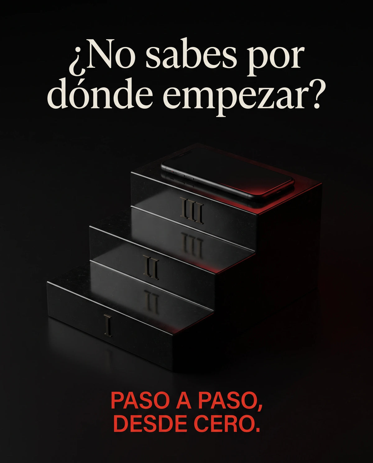 ¿No sabes por dónde empezar? Paso a paso, desde cero.